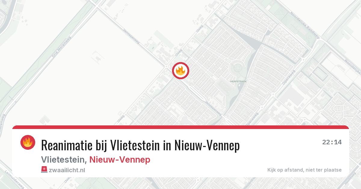 Reanimatie bij Vlietestein in Nieuw-Vennep — 4 aug 2026