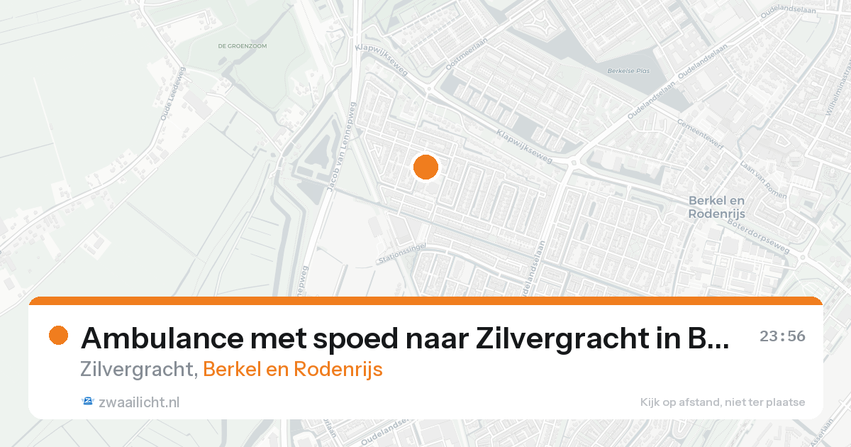 Ambulance met spoed naar Zilvergracht in Berkel en Rodenrijs — 25 aug 2026