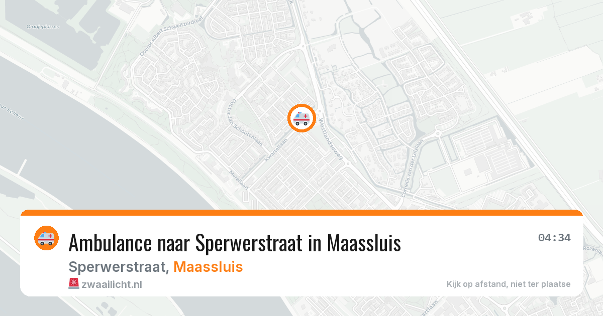 Ambulance naar Sperwerstraat in Maassluis — 24 apr 2026