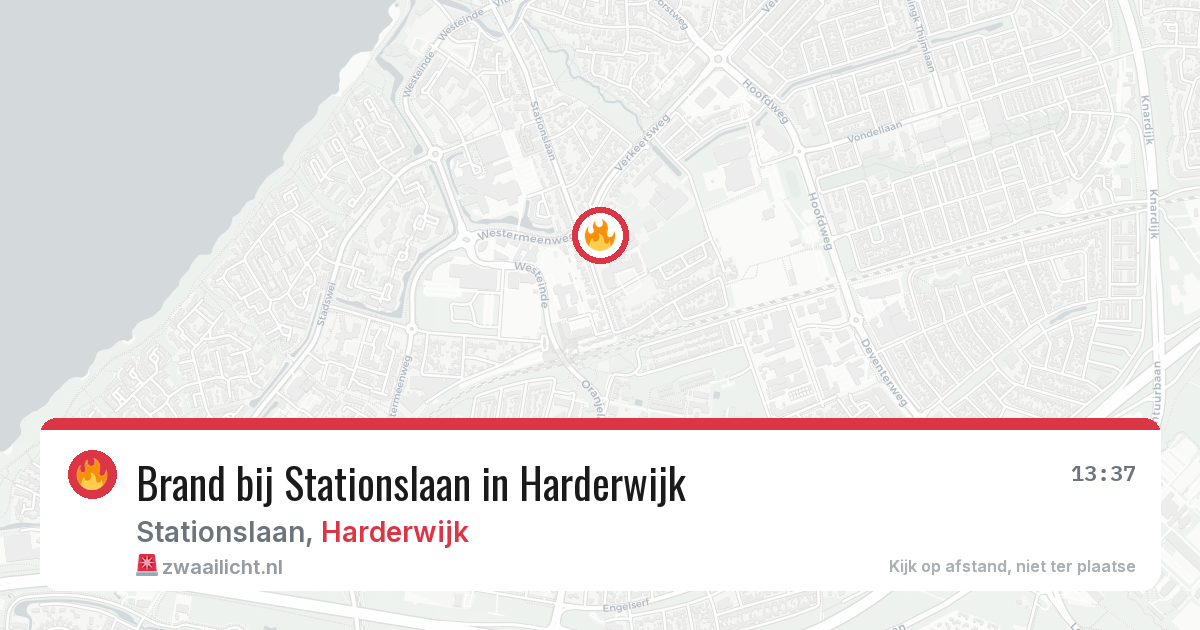 Brand bij Stationslaan in Harderwijk — 12 apr 2026