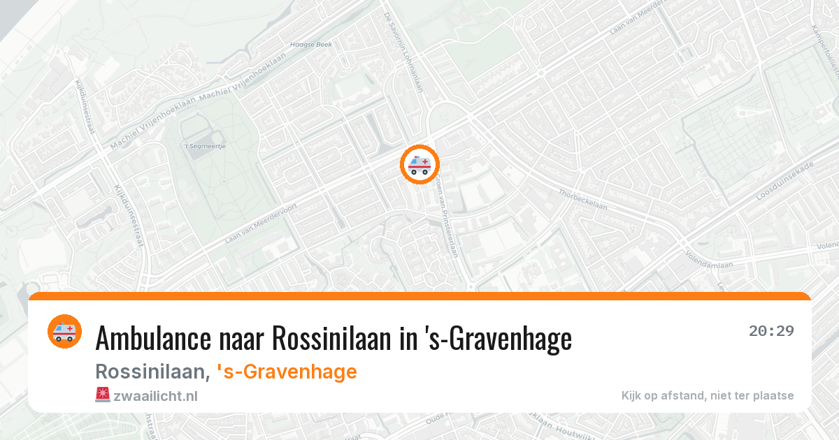 Ambulance naar Rossinilaan in 's-Gravenhage — 10 apr 2026