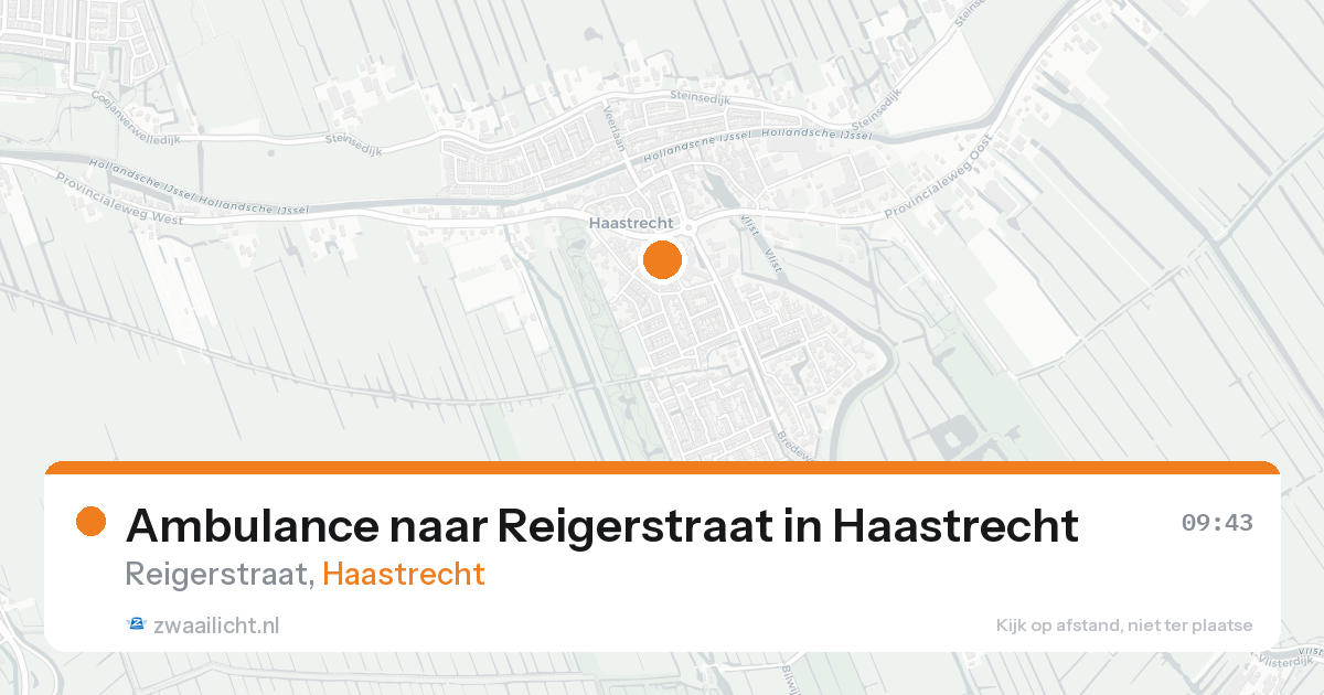Ambulance naar Reigerstraat in Haastrecht — 20 mei 2026