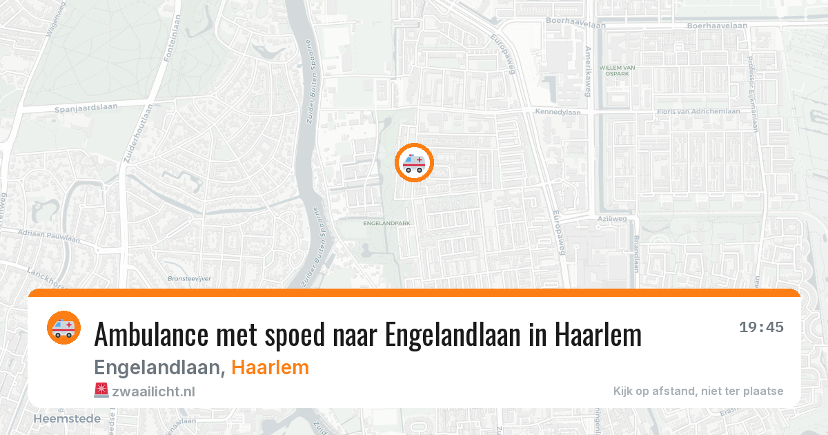 Ambulance met spoed naar Engelandlaan in Haarlem — 11 aug 2026