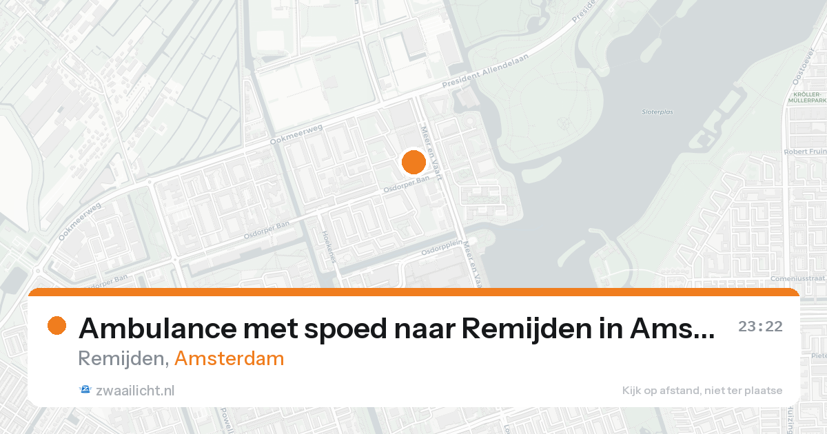 Ambulance met spoed naar Remijden in Amsterdam — 16 aug 2026