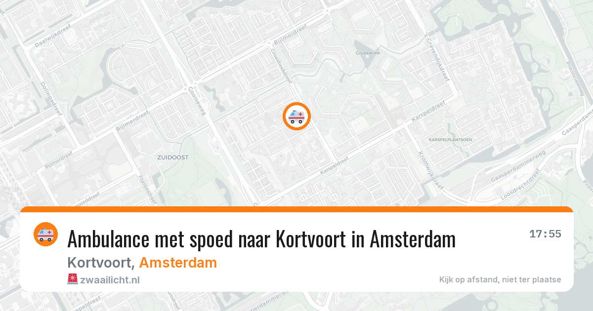 Ambulance met spoed naar Kortvoort in Amsterdam — 12 aug 2026
