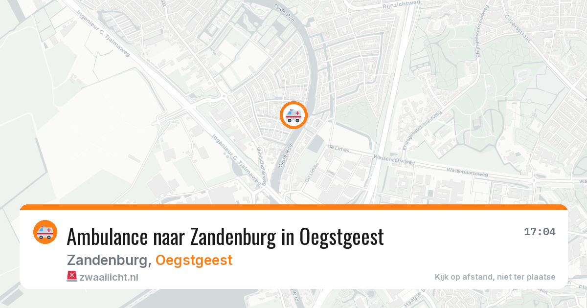 Ambulance naar Zandenburg in Oegstgeest — 1 apr 2026