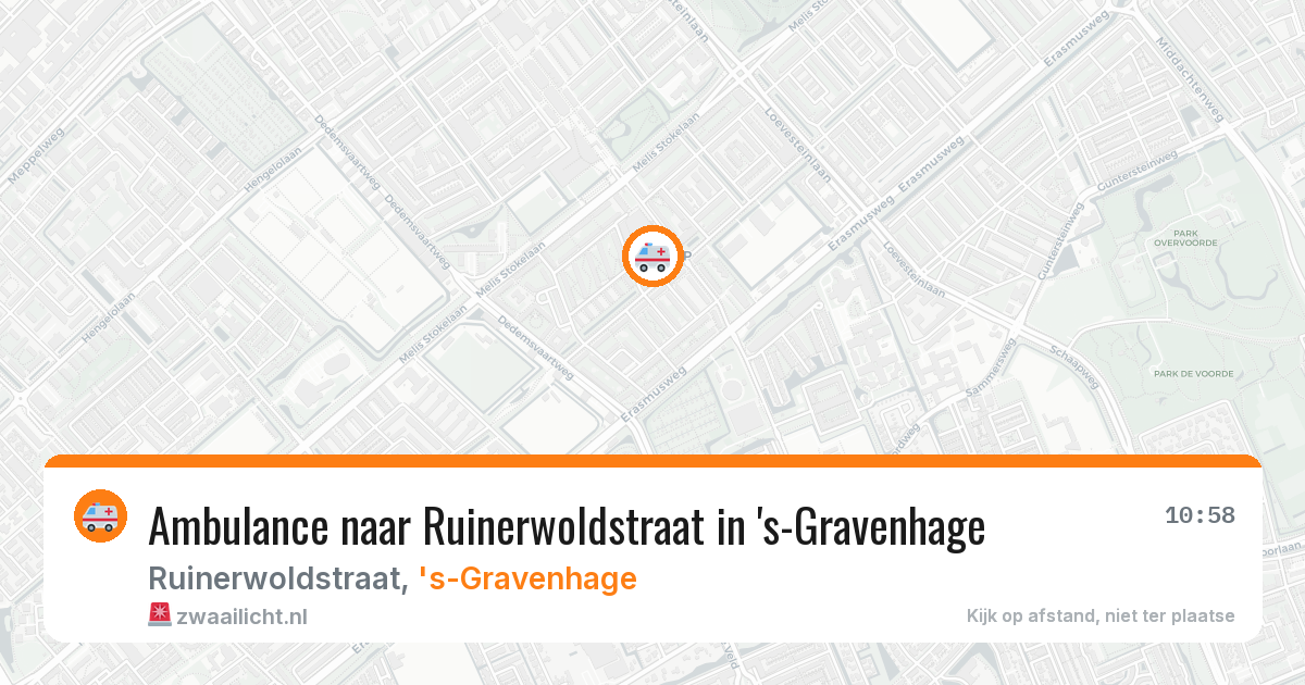 Ambulance naar Ruinerwoldstraat in 's-Gravenhage — 18 apr 2026