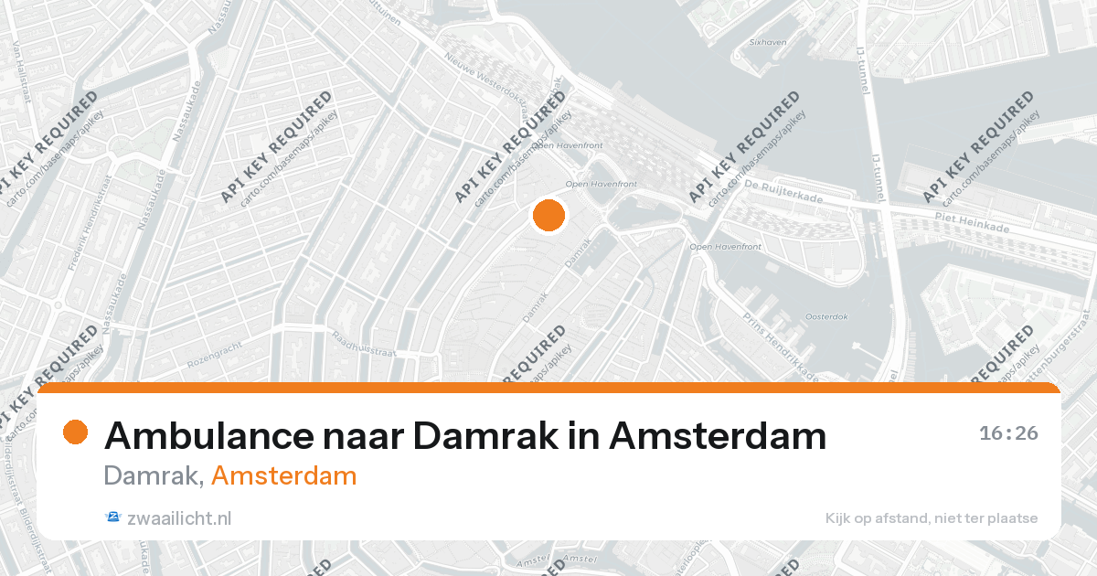 Ambulance naar Damrak in Amsterdam — 26 aug 2026
