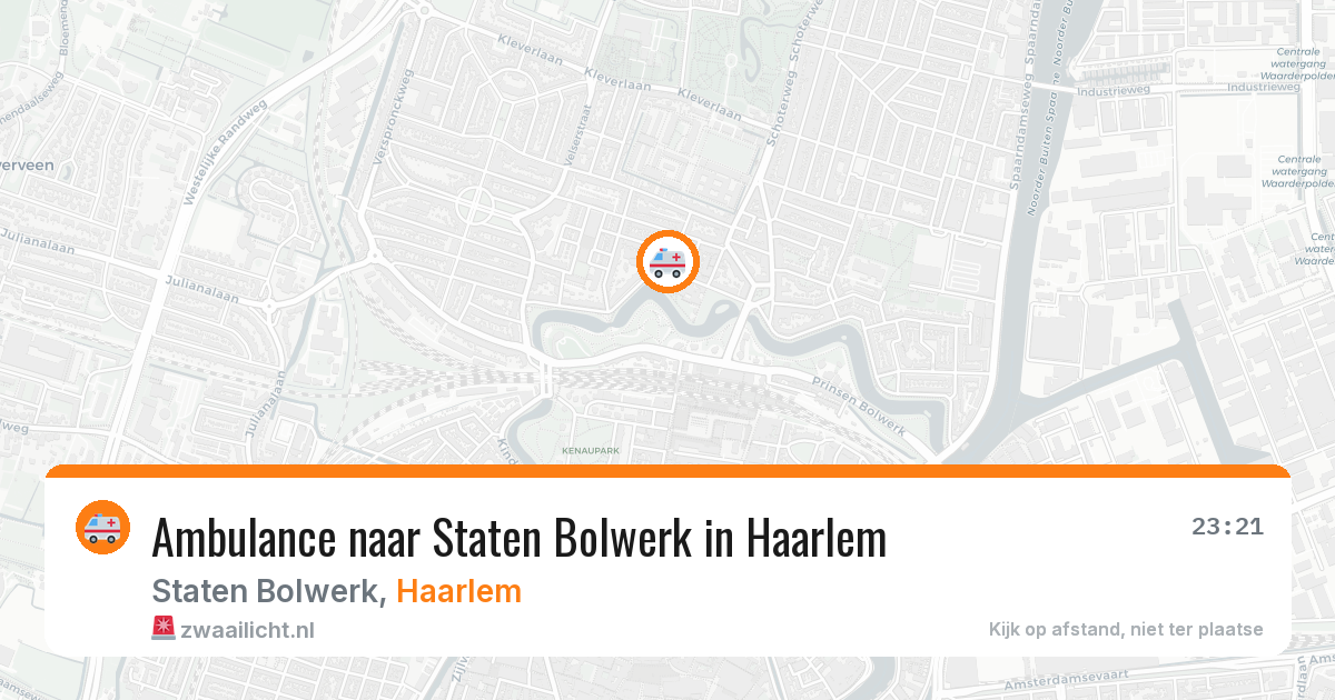 Ambulance naar Staten Bolwerk in Haarlem — 30 jul 2026