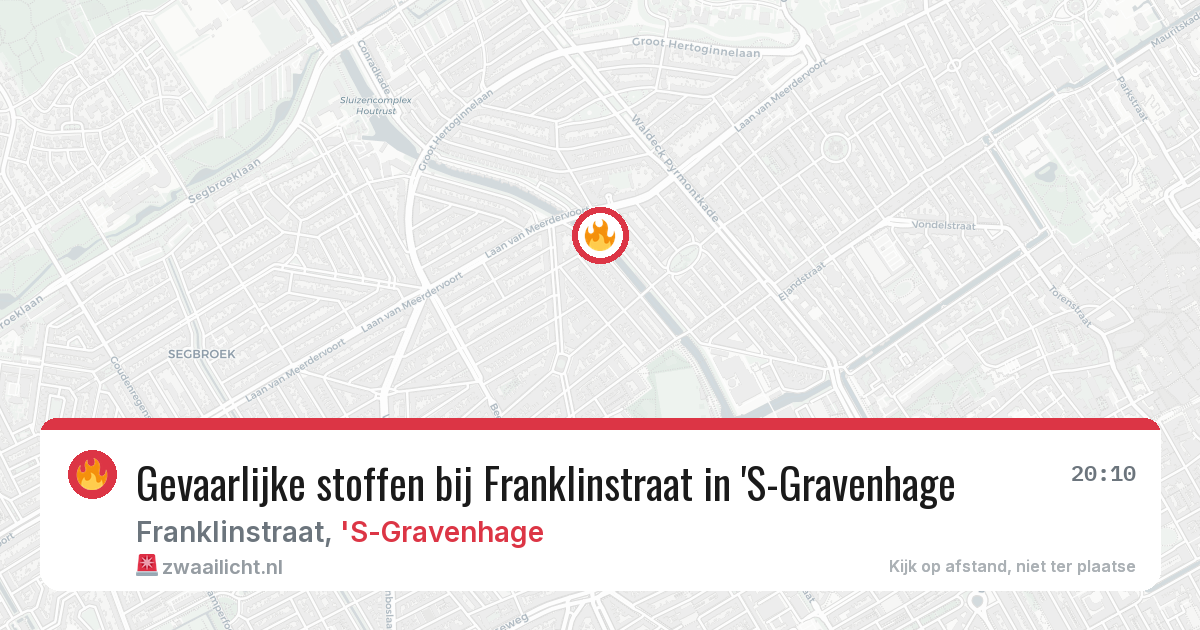 Gevaarlijke stoffen bij Franklinstraat in 'S-Gravenhage — 17 mei 2026