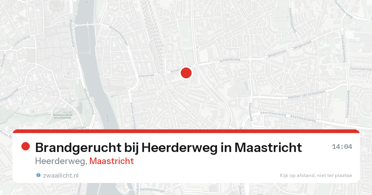 Brandgerucht bij Heerderweg in Maastricht — 21 aug 2026