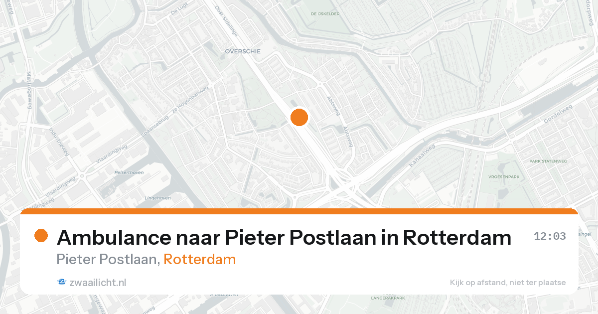 Ambulance naar Pieter Postlaan in Rotterdam — 23 aug 2026