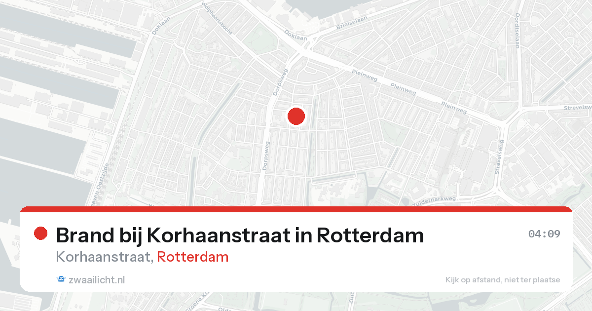 Brand bij Korhaanstraat in Rotterdam — 23 aug 2026