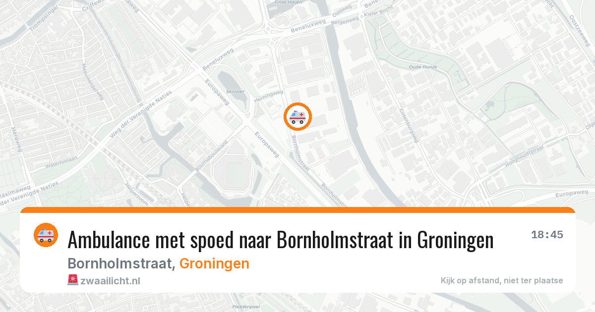 Ambulance met spoed naar Bornholmstraat in Groningen — 7 jul 2026