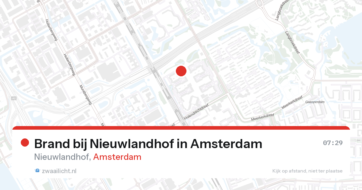 Brand bij Nieuwlandhof in Amsterdam — 27 aug 2026