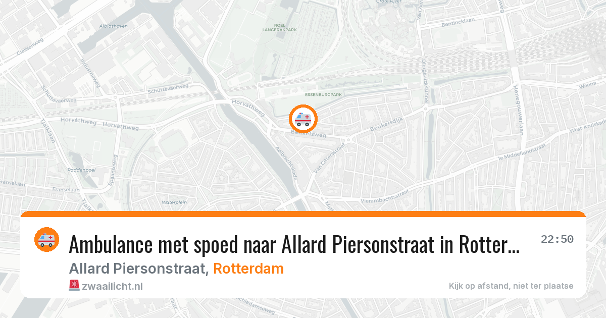 Ambulance met spoed naar Allard Piersonstraat in Rotterdam — 1 jul 2026