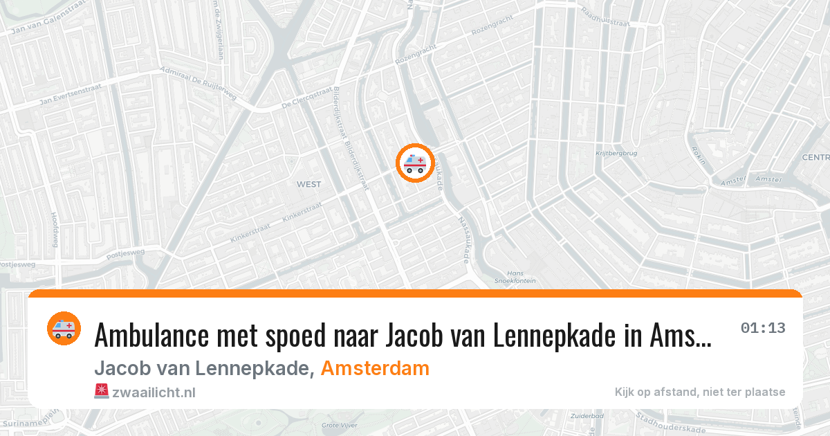 Ambulance met spoed naar Jacob van Lennepkade in Amsterdam — 1 apr 2026