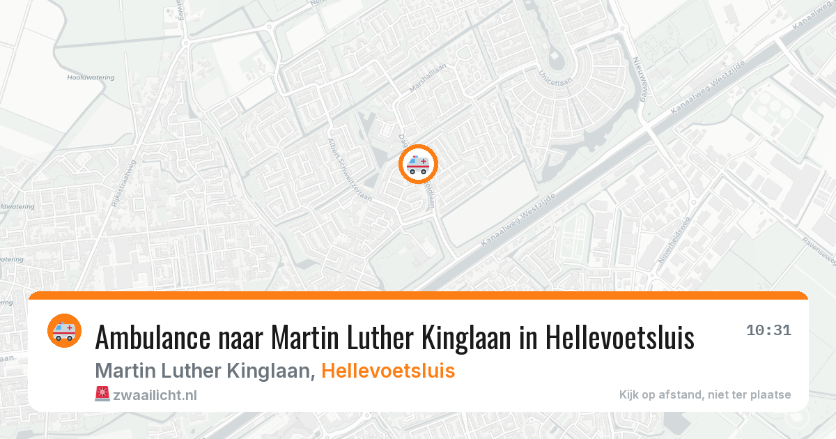 Ambulance naar Martin Luther Kinglaan in Hellevoetsluis — 10 aug 2026