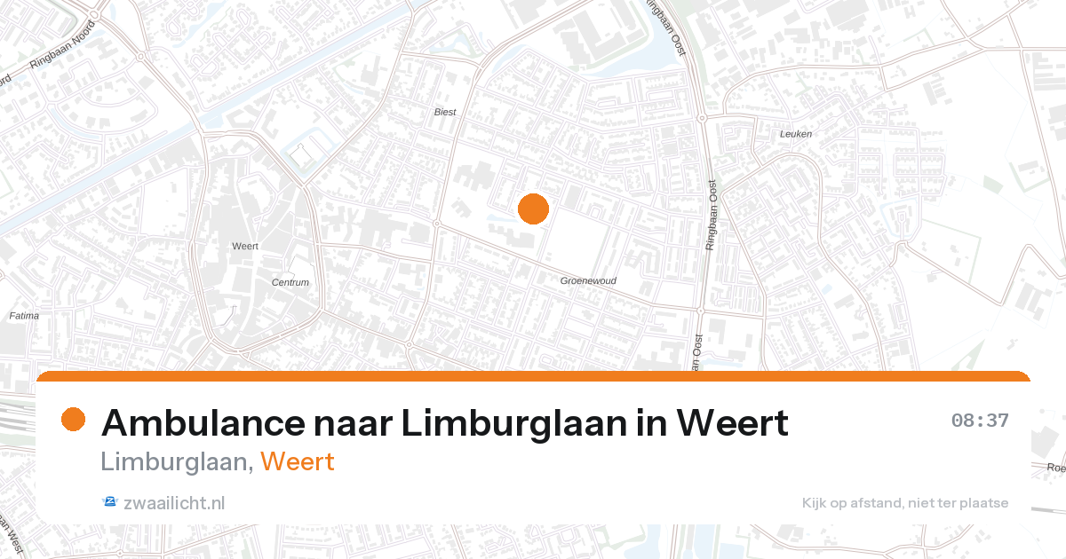 Ambulance naar Limburglaan in Weert — 28 aug 2026