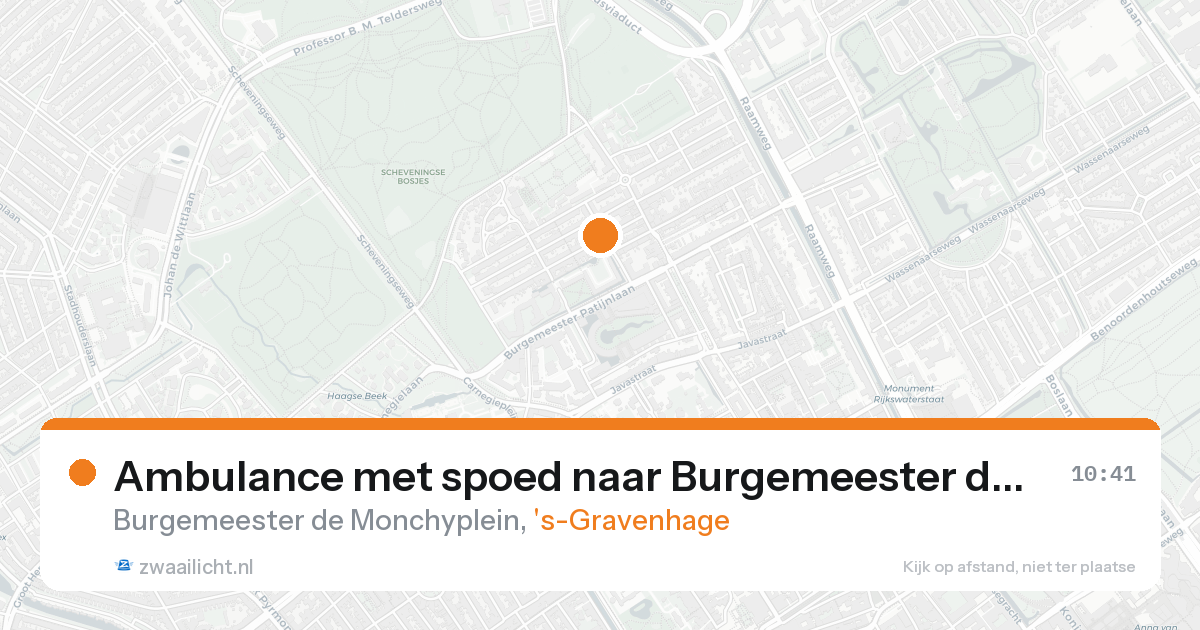 Ambulance met spoed naar Burgemeester de Monchyplein in 's-Gravenhage — 13 feb 2026