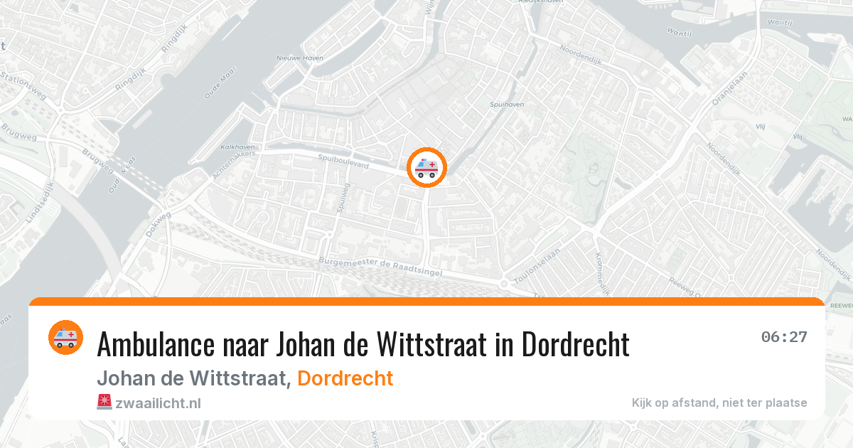 Ambulance naar Johan de Wittstraat in Dordrecht — 16 jun 2026