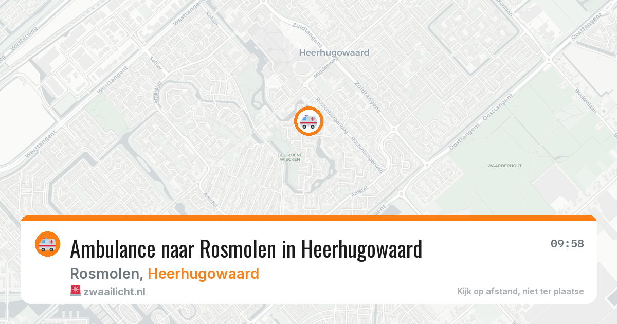 Ambulance naar Rosmolen in Heerhugowaard — 20 apr 2026