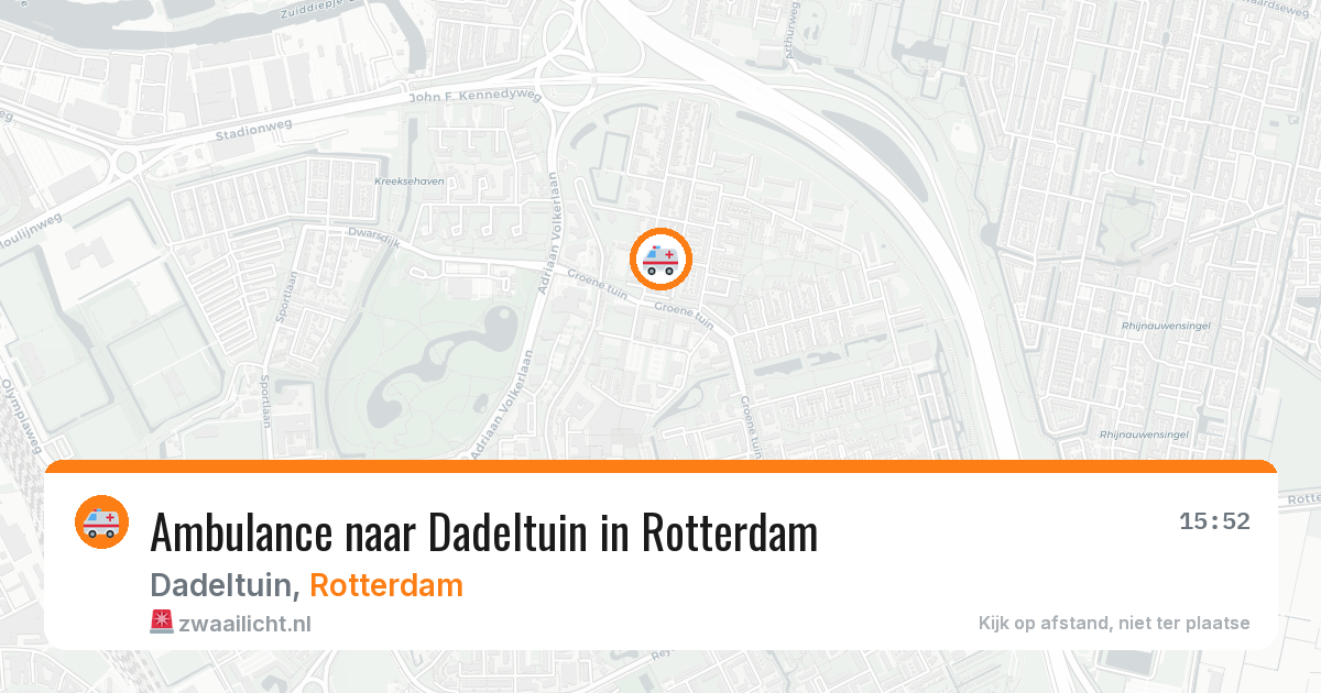 Ambulance naar Dadeltuin in Rotterdam — 25 mei 2026