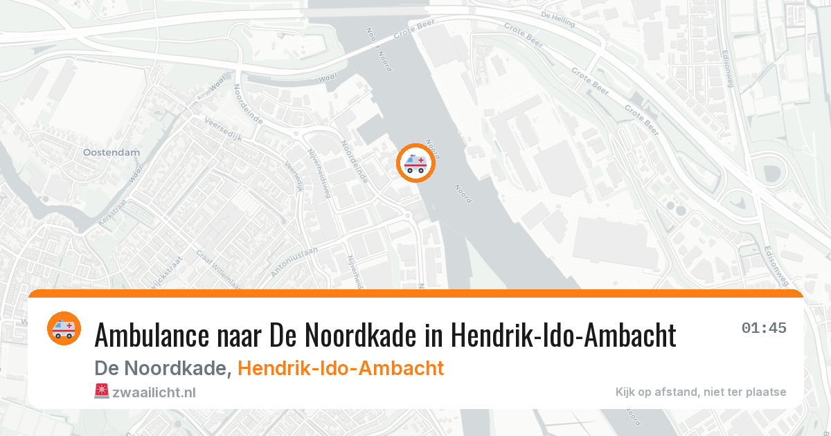 Ambulance naar De Noordkade in Hendrik-Ido-Ambacht — 4 jun 2026