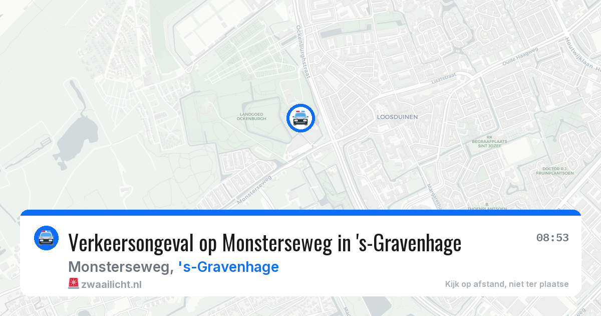 Verkeersongeval op Monsterseweg in 's-Gravenhage — 13 jul 2026