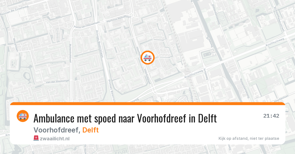 Ambulance met spoed naar Voorhofdreef in Delft — 7 apr 2026