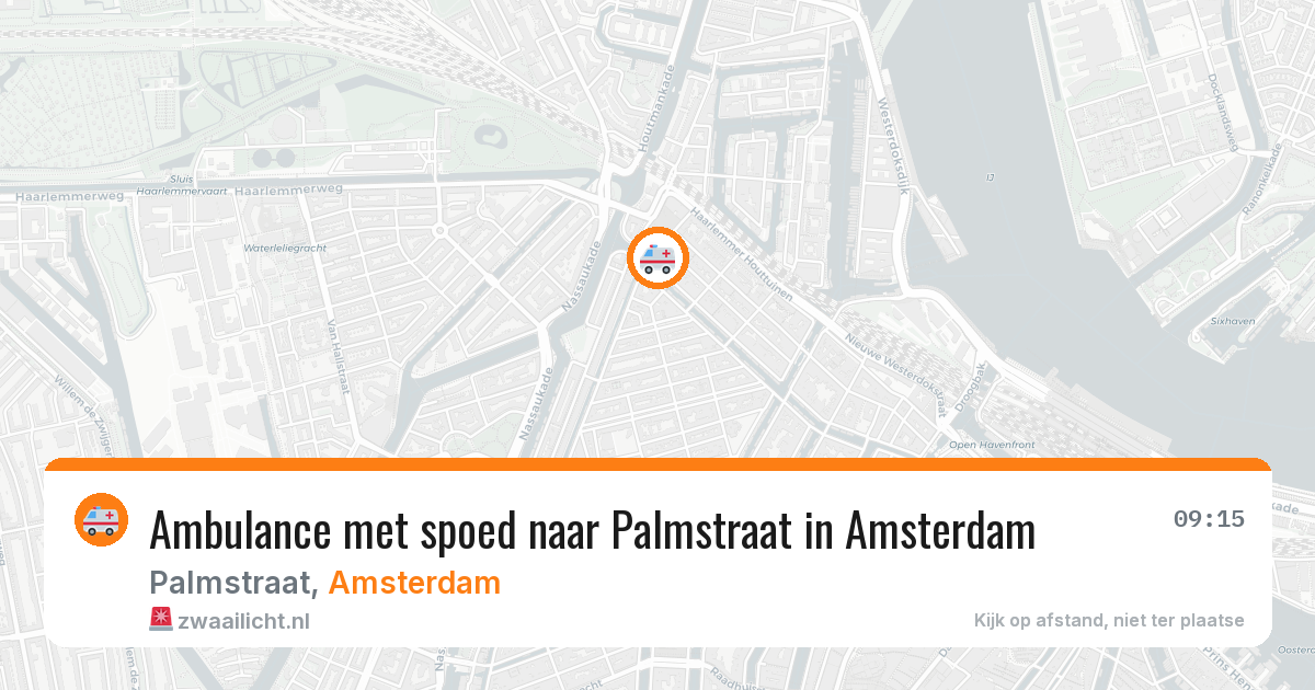 Ambulance met spoed naar Palmstraat in Amsterdam — 11 mei 2026