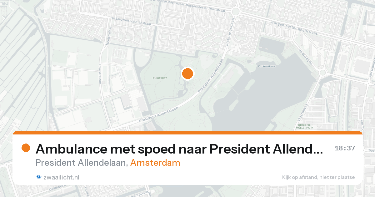 Ambulance met spoed naar President Allendelaan in Amsterdam — 25 aug 2026