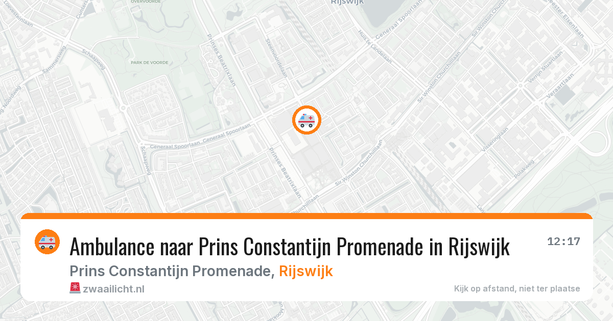 Ambulance naar Prins Constantijn Promenade in Rijswijk — 28 mei 2026