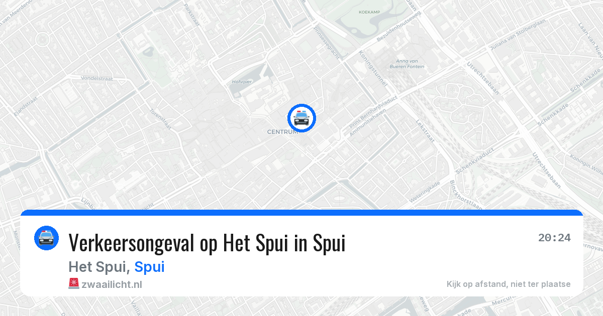 Verkeersongeval op Het Spui in Spui — 21 jun 2026