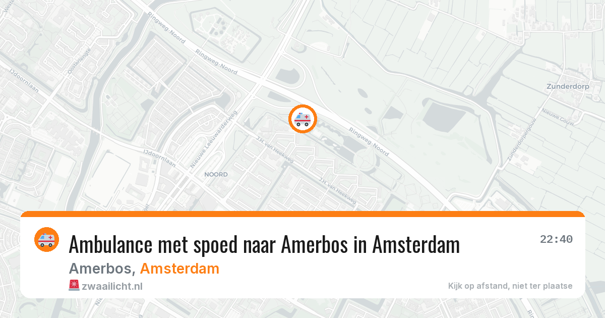 Ambulance met spoed naar Amerbos in Amsterdam — 25 jun 2026