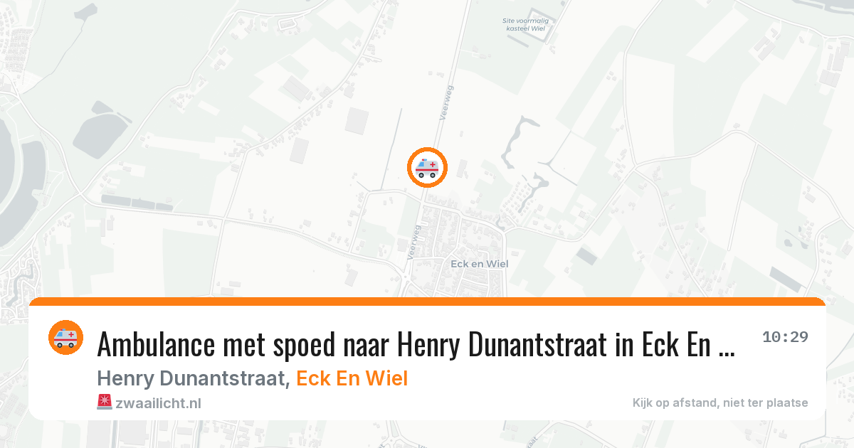Ambulance met spoed naar Henry Dunantstraat in Eck En Wiel — 7 mrt 2026