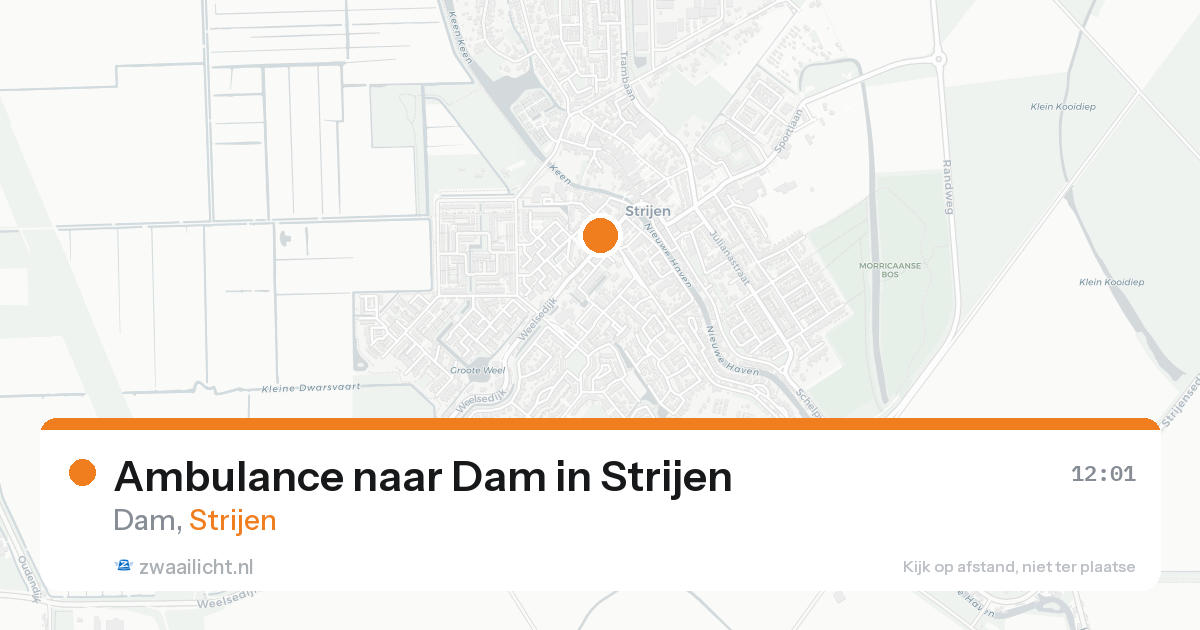 Ambulance naar Dam in Strijen — 19 aug 2026