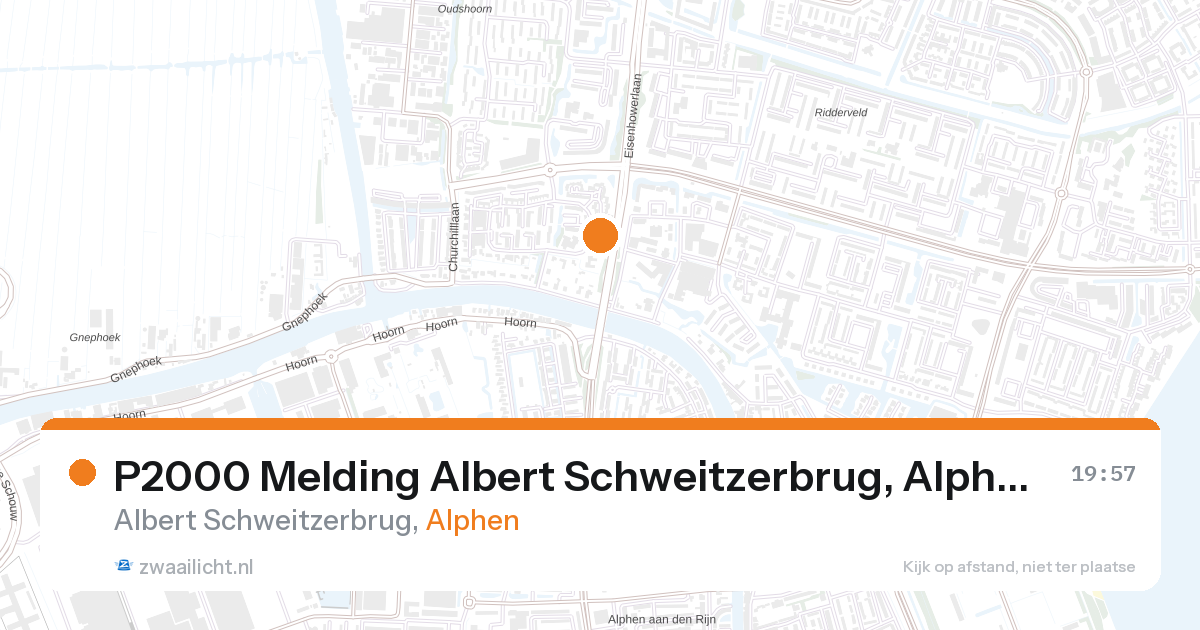 P2000 Melding Albert Schweitzerbrug, Alphen — 26 aug 2026