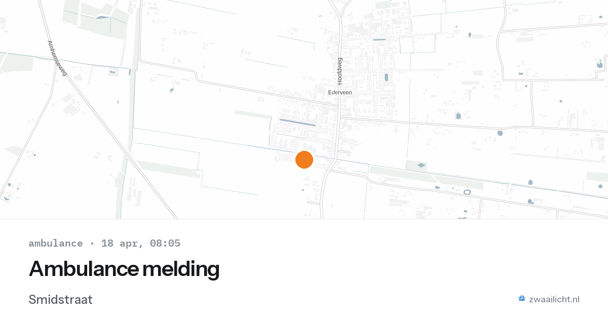Ambulance melding — 18 apr 2026