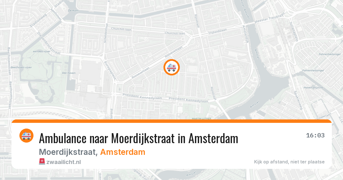 Ambulance naar Moerdijkstraat in Amsterdam — 16 mei 2026