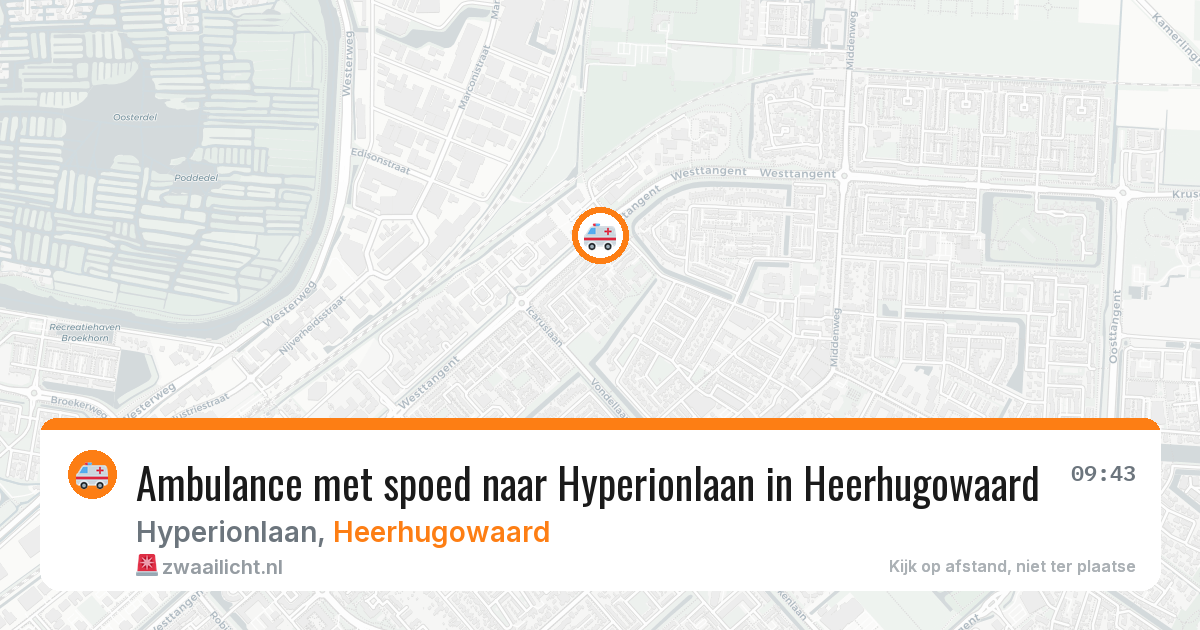 Ambulance met spoed naar Hyperionlaan in Heerhugowaard — 16 apr 2026