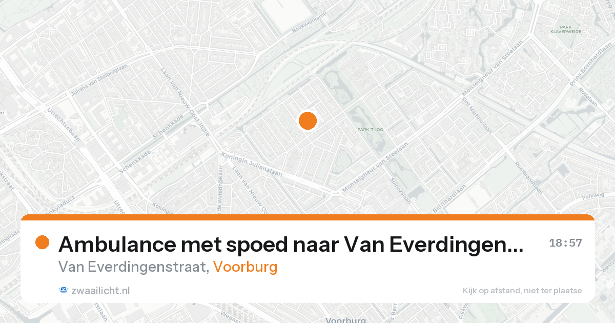 Ambulance met spoed naar Van Everdingenstraat in Voorburg — 31 jan 2026
