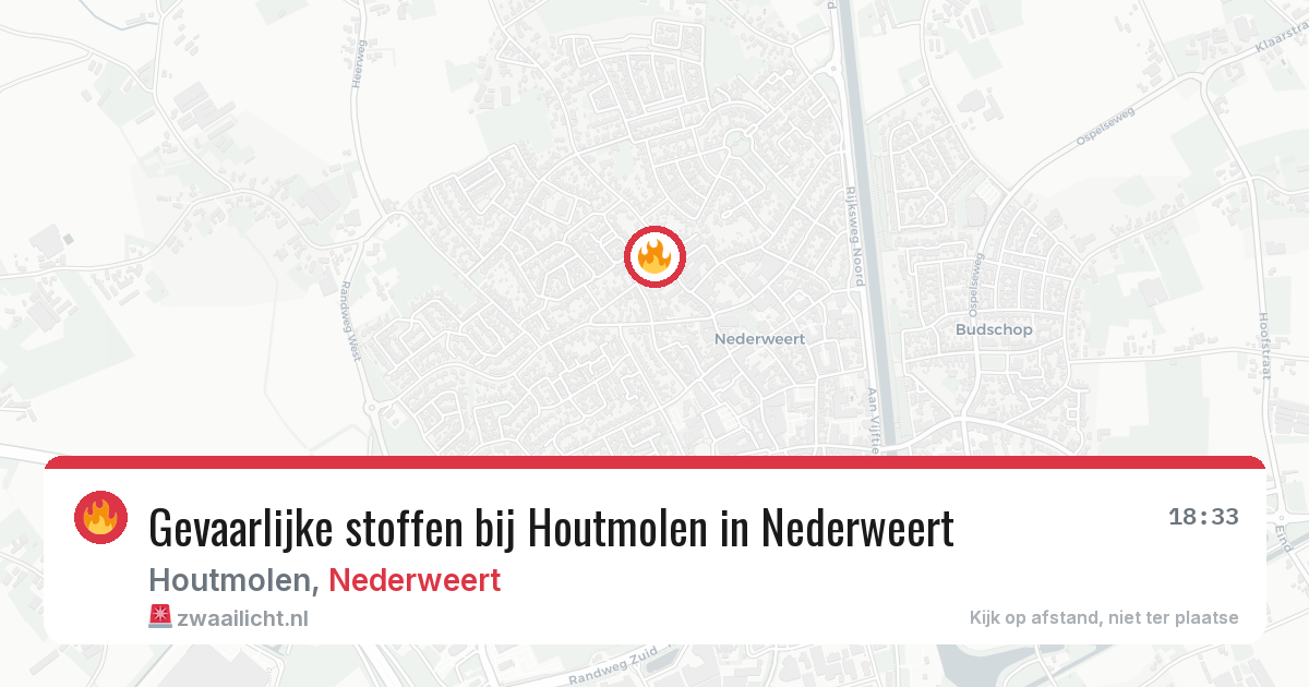 Gevaarlijke stoffen bij Houtmolen in Nederweert — 28 mei 2026