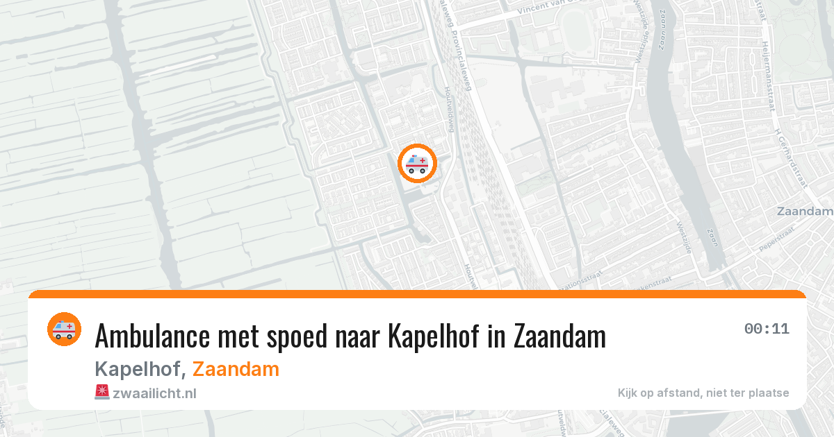 Ambulance met spoed naar Kapelhof in Zaandam — 25 apr 2026
