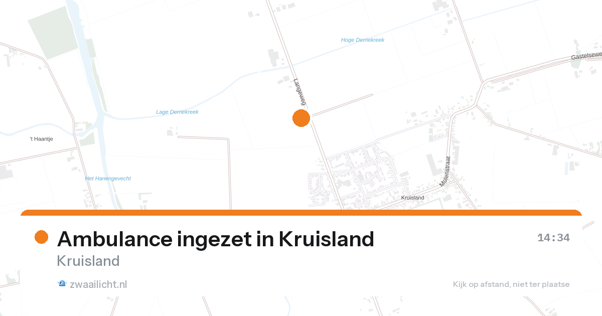 Ambulance ingezet in Kruisland — 26 aug 2026