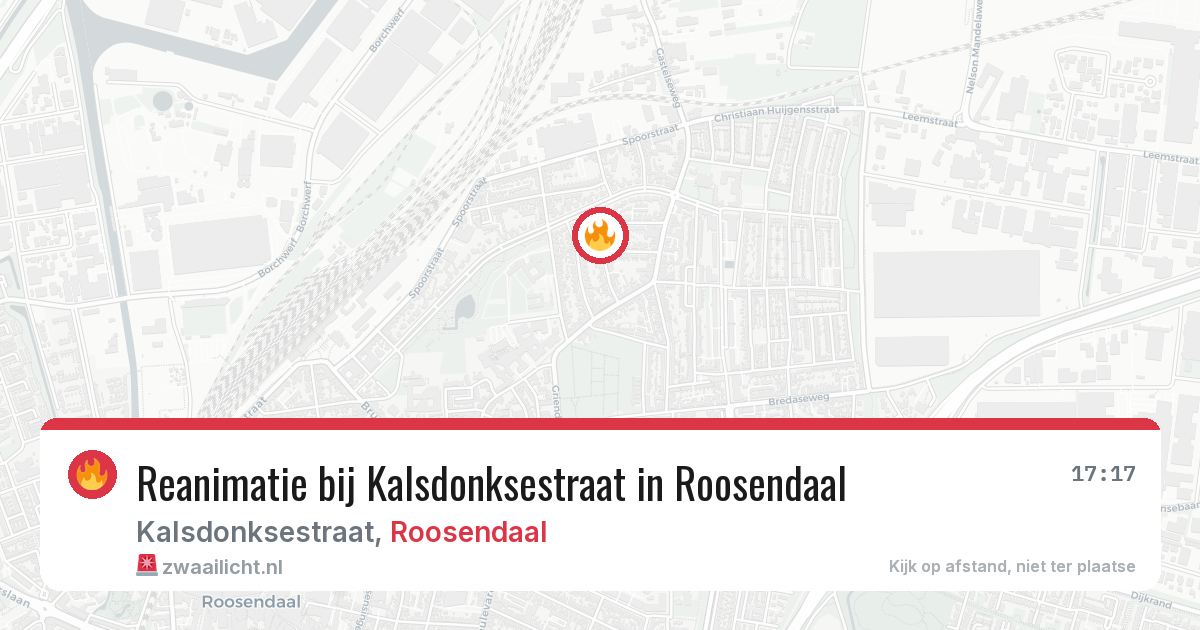 Reanimatie bij Kalsdonksestraat in Roosendaal — 23 jun 2026