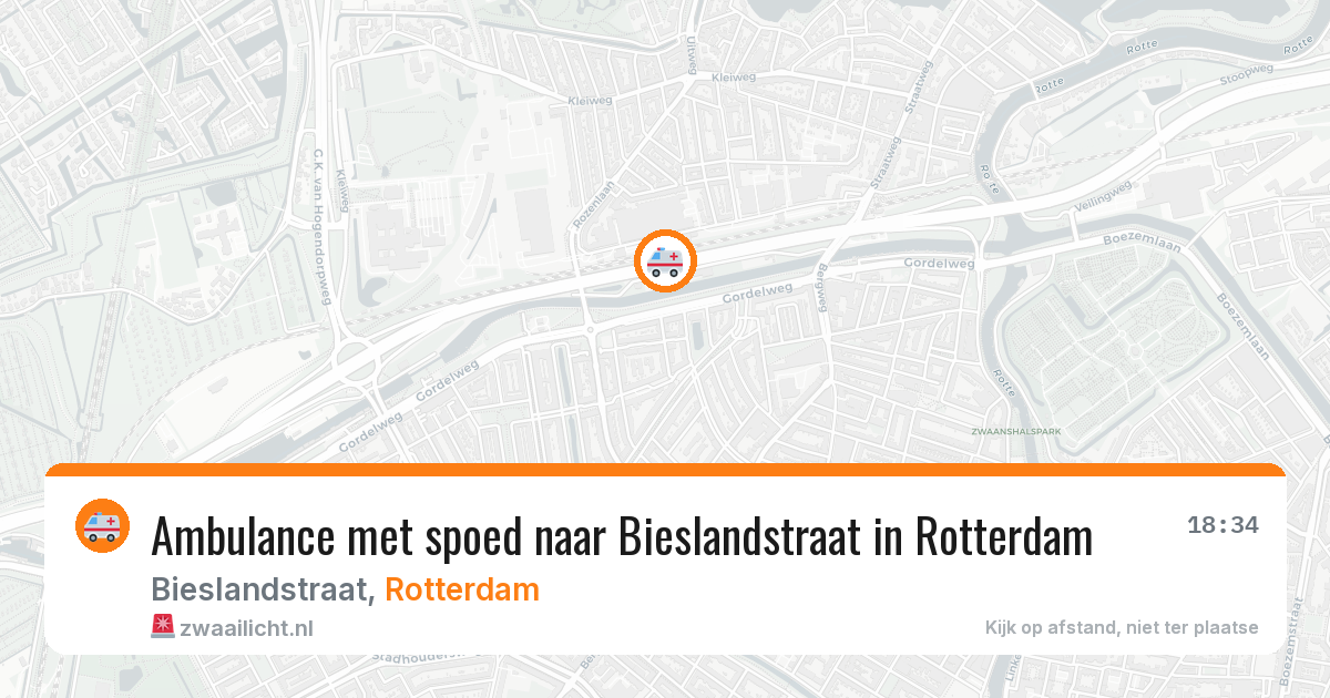 Ambulance met spoed naar Bieslandstraat in Rotterdam — 27 apr 2026
