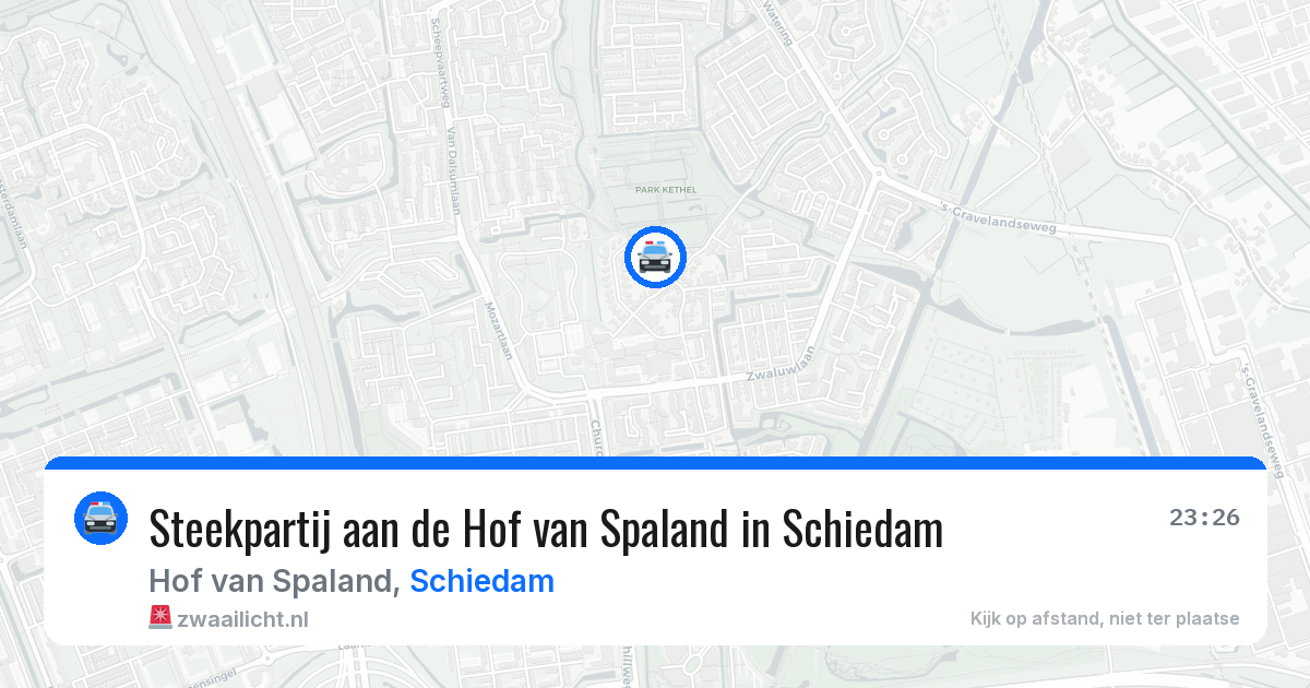 Steekpartij aan de Hof van Spaland in Schiedam — 3 apr 2026
