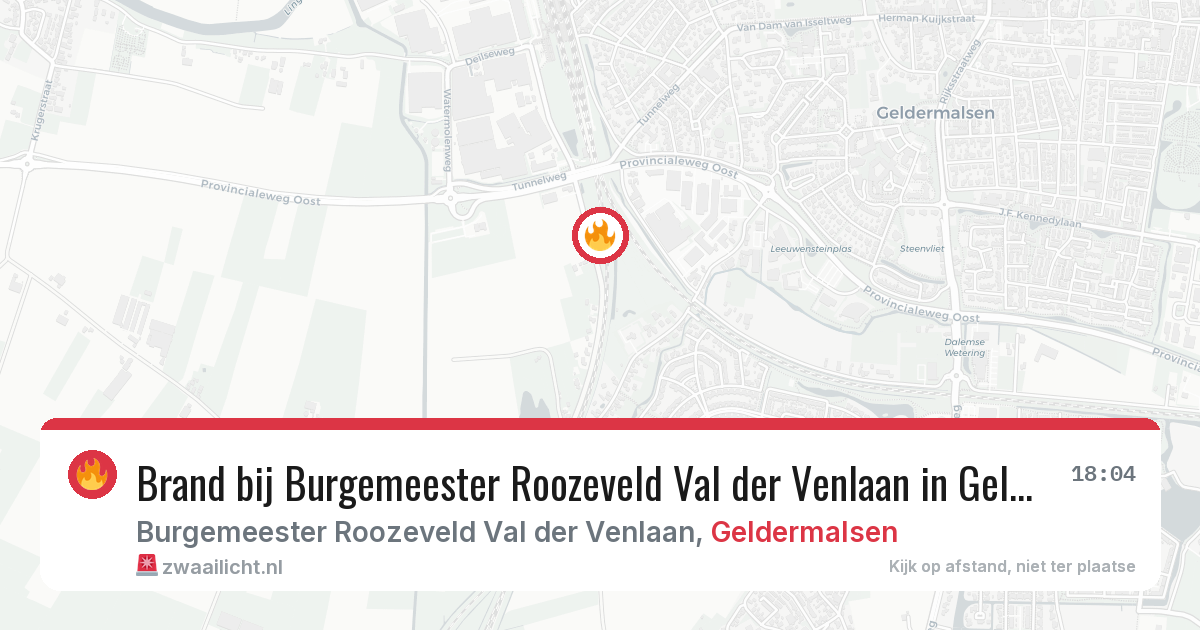 Brand bij Burgemeester Roozeveld Val der Venlaan in Geldermalsen — 2 apr 2026