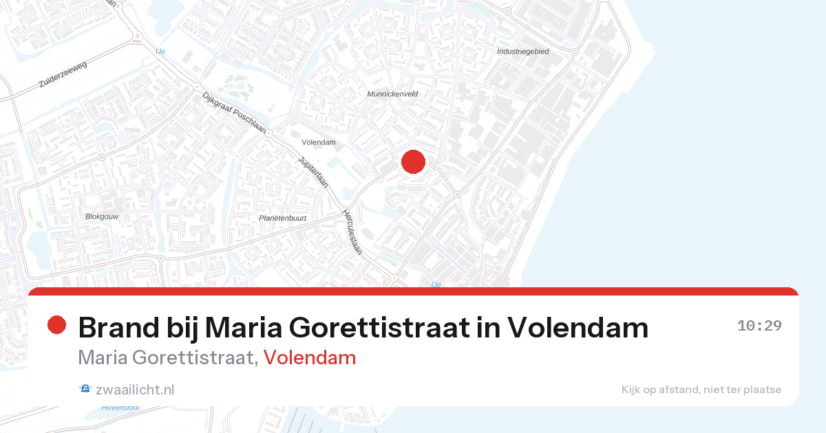Brand bij Maria Gorettistraat in Volendam — 28 aug 2026